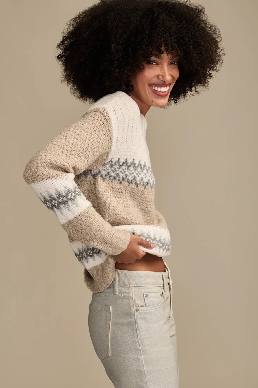 FAIRISLE BOATNECK — OAT MILK — image 4