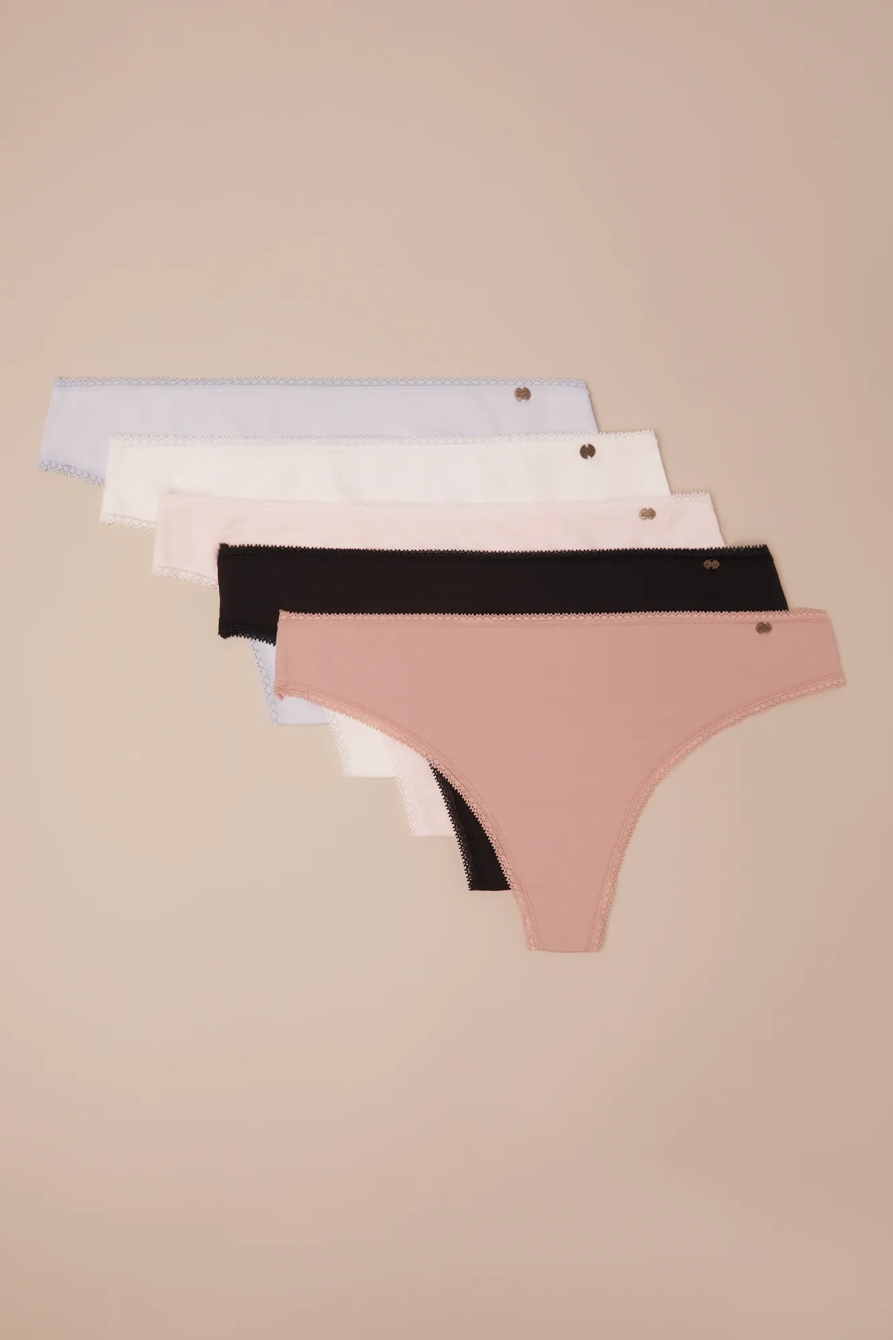 5 PACK MICRO THONG — MEDIUM DARK BLUE — image 1