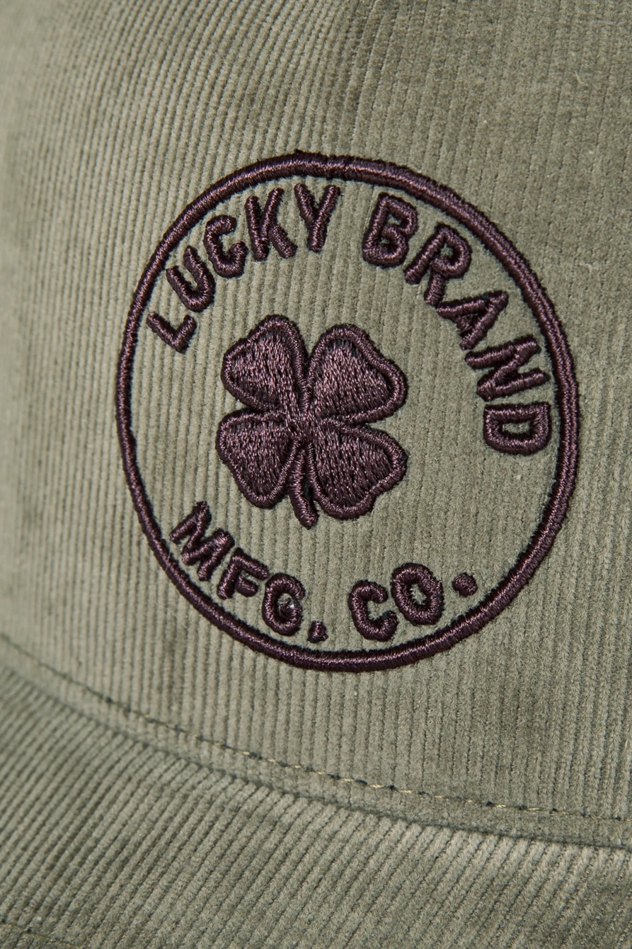 Lucky MFG Co. Embroidered Corduroy Hat — BRIGHT GREEN — image 3