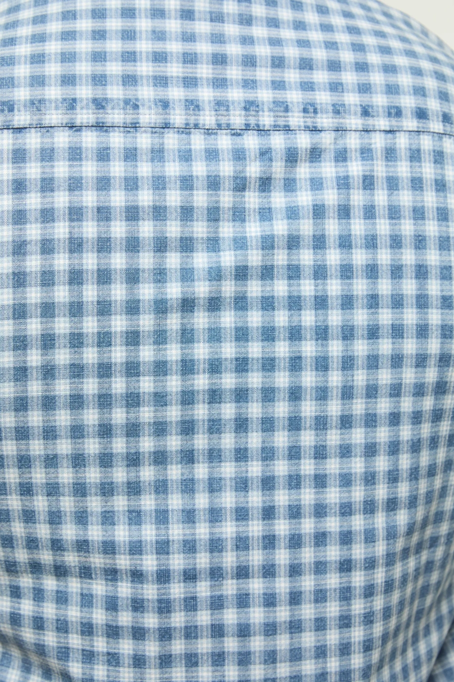 KINDA CROPPED CAMP COLLAR SHIRT — INDIGO — image 5