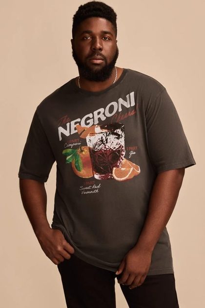 BIG & TALL NEGRONI TEE, JET BLACK