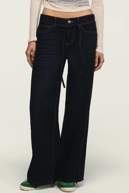 DENIM LUXE BELTED WIDE LEG, LUSH WASH