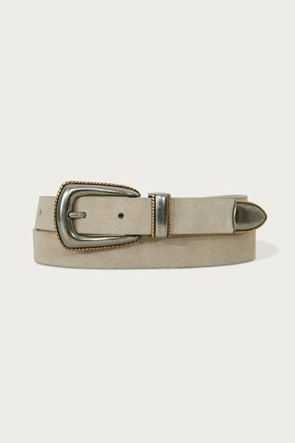 Western Suede Belt, NATURAL