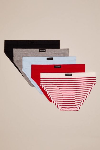 5 PACK NYLON LOGO BIKINI, BUFF