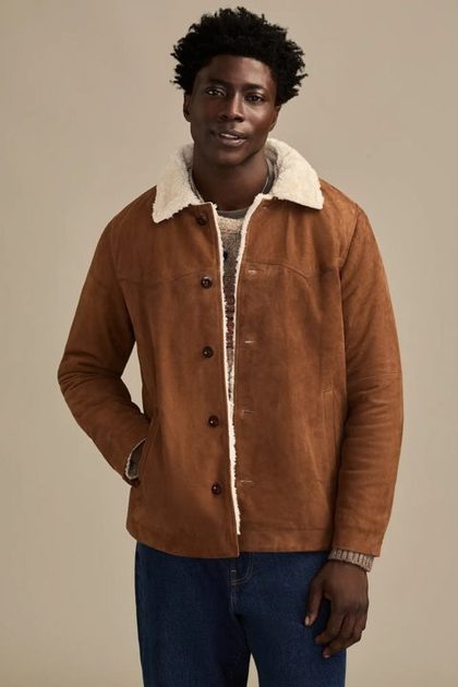 SHERPA RANCH COAT, DARK TAN