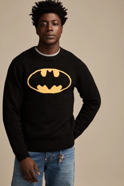 BATMAN SWEATER, BLACK MULTI