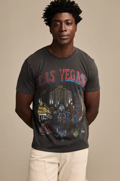 LAS VEGAS TEE, JET BLACK