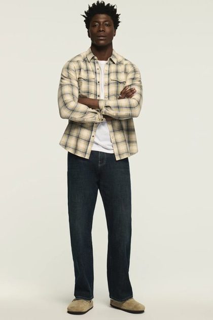 181 RELAXED SELVEDGE JEAN, IRONHIDE