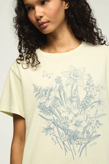 FLORAL BOTANICAL BOYFRIEND, SEAFOAM GREEN
